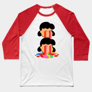 Lucy Melting Rainbow Baseball T-Shirt